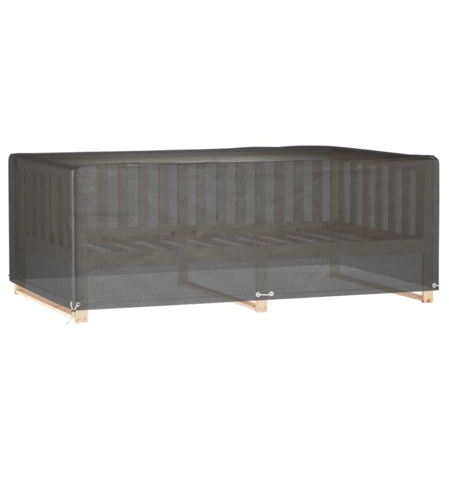 Gartenmöbel-Abdeckungen 2 Stk. 12 Ösen 213x132x75 cm Rechteckig