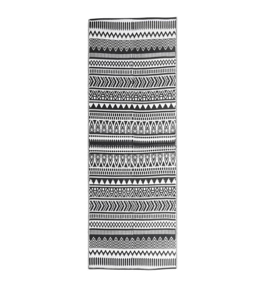 Outdoor-Teppich ARAKIL Schwarz 80x250 cm PP