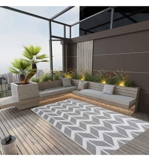 Outdoor-Teppich ARAKIL Grau 160x230 cm PP