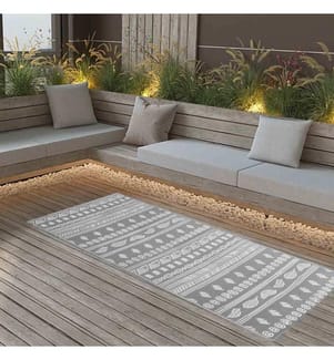 Outdoor-Teppich ARAKIL Grau 80x150 cm PP