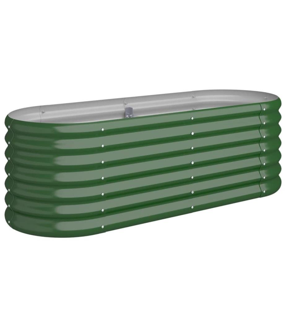 Lit surélevé de jardin Acier galvanisé 114x40x36 cm Vert