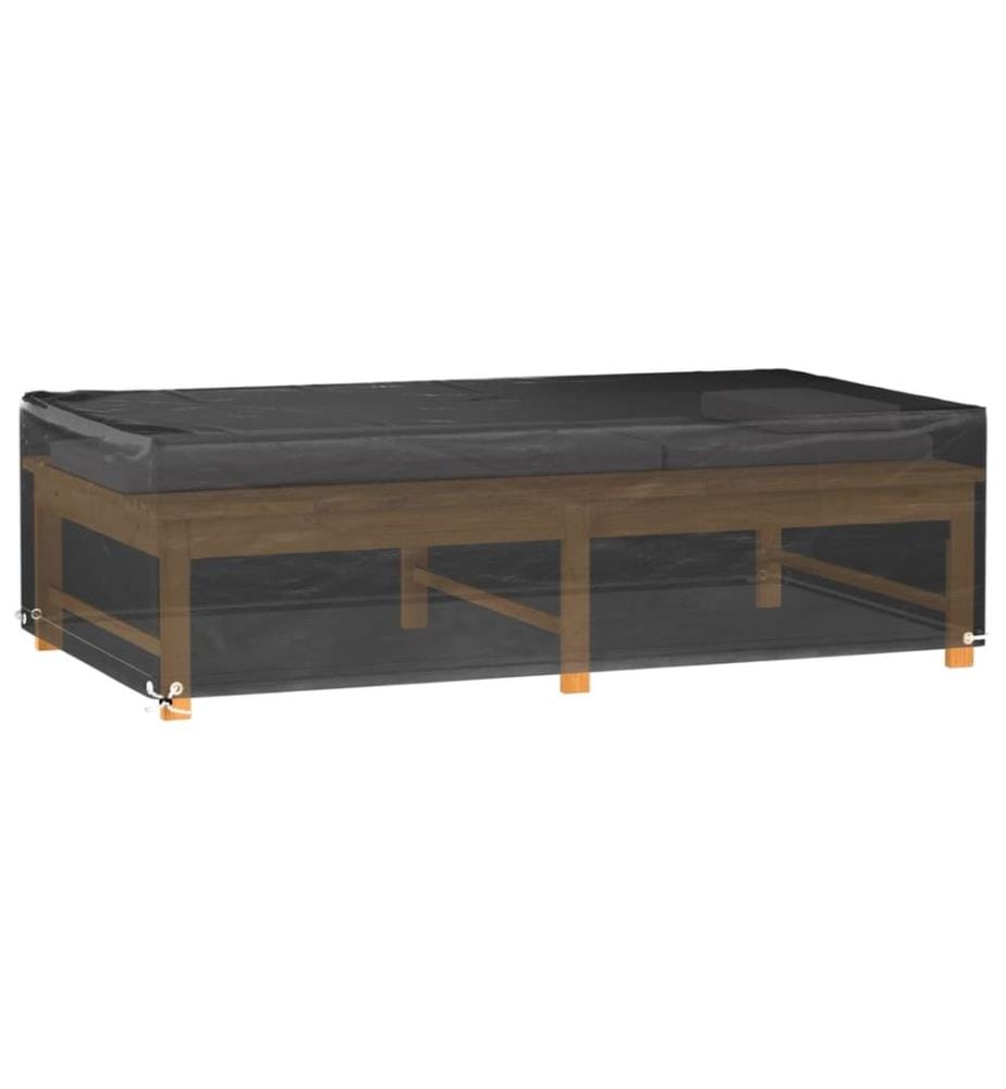 Gartenmöbel-Abdeckung 8 Ösen 125x70x35 cm Rechteckig