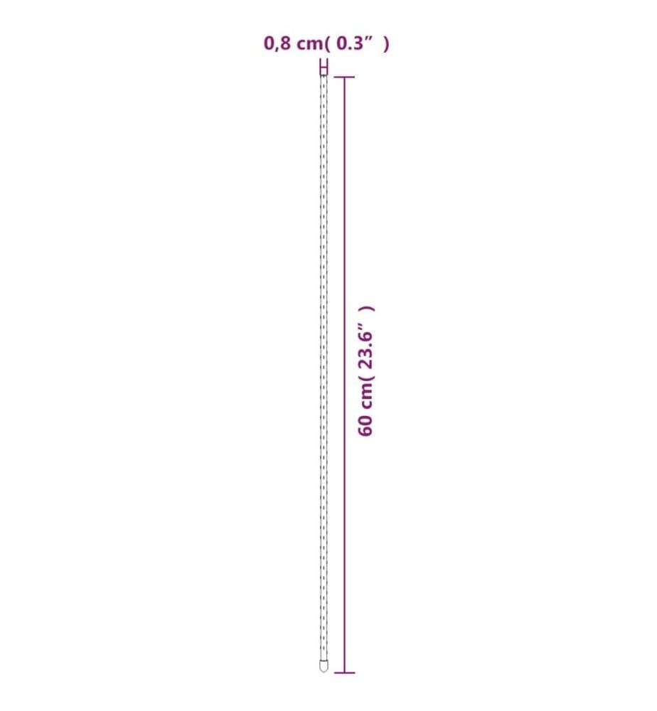 Pflanzenstützen 30 Stk. Grün 60 cm Stahl