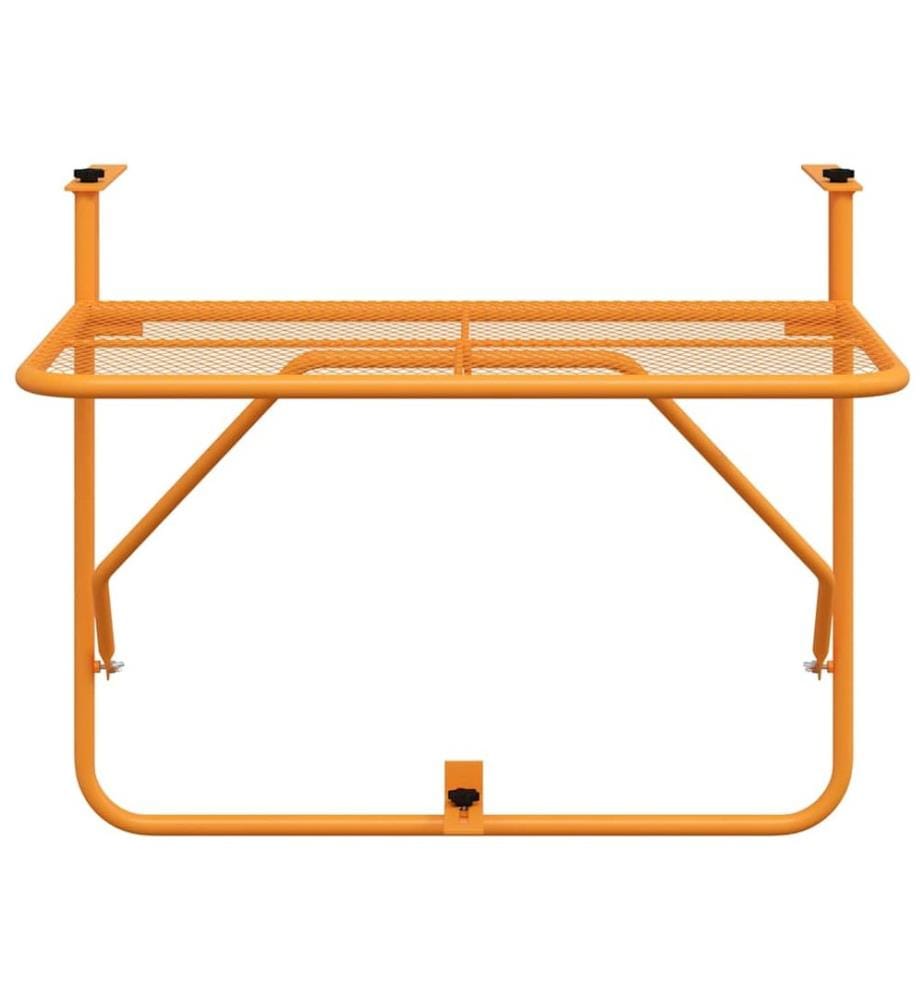 Balkontisch Gelb 60x40 cm Stahl
