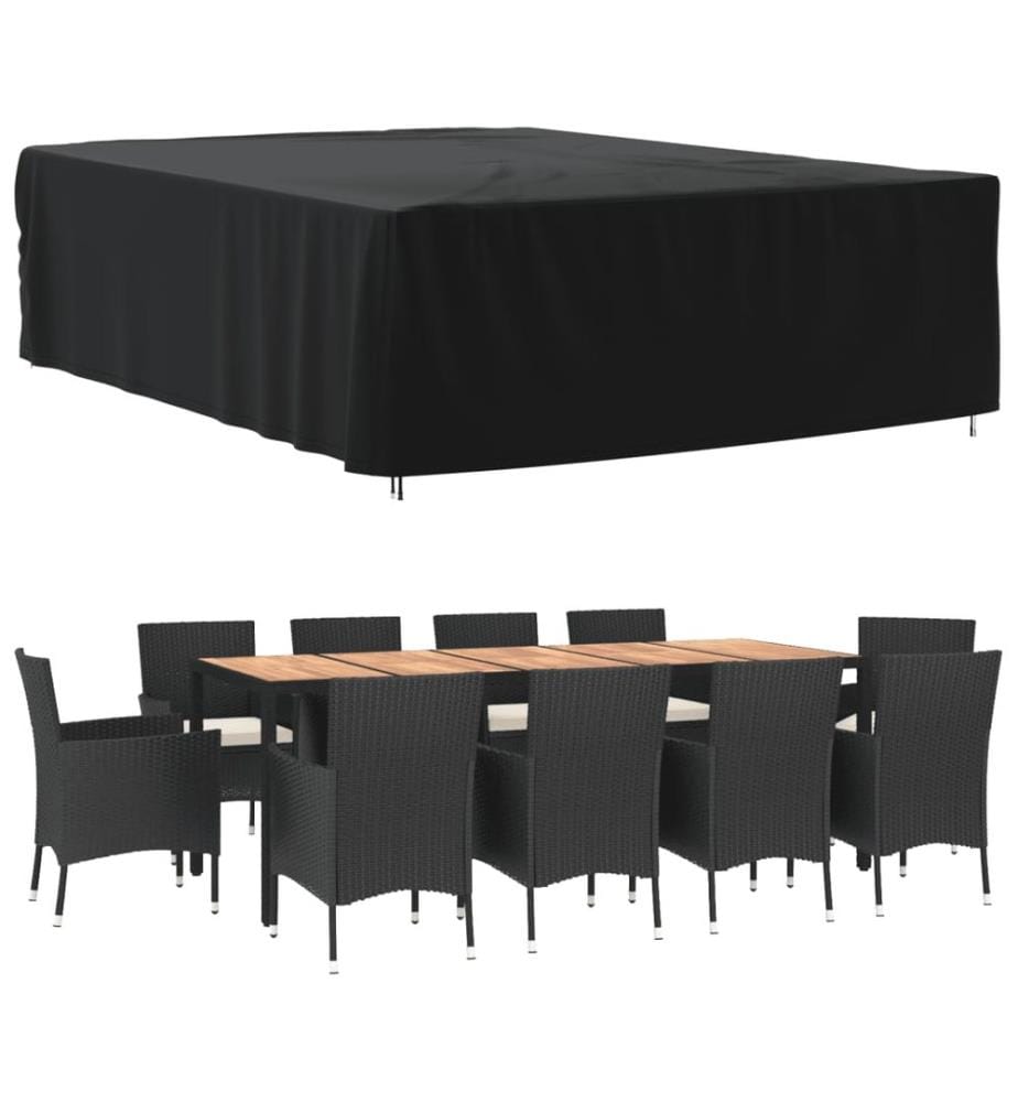 Gartenmöbel-Abdeckung Schwarz 350x260x90 cm 420D Oxford