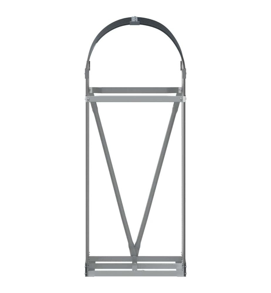 Porte-bûches Anthracite 40x45x100 cm Acier galvanisé