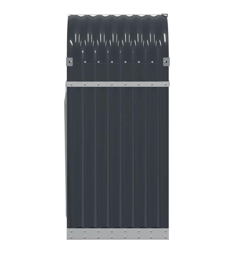 Porte-bûches Anthracite 40x45x100 cm Acier galvanisé