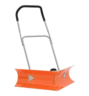 Schneeschieber mit Teleskopgriff Orange Stahl