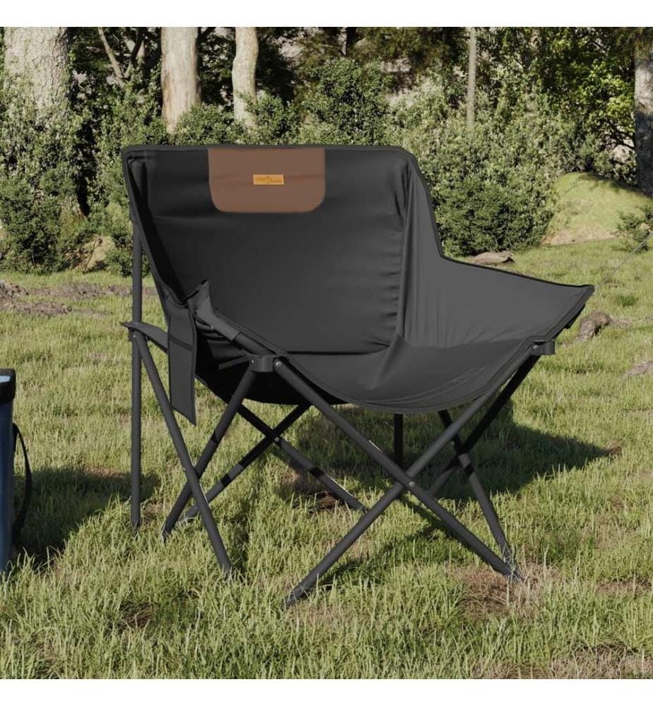 Campingstühle 2 Stk. mit Tasche Klappbar Schwarz