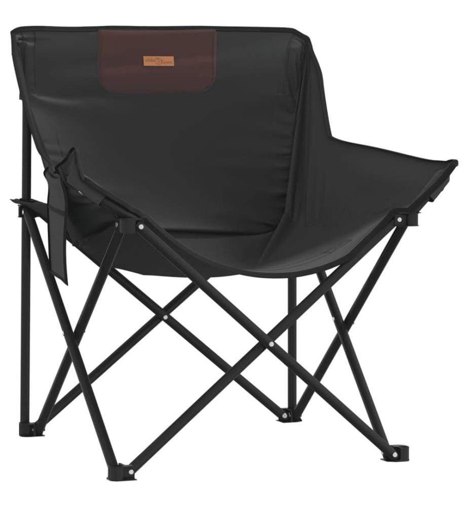 Campingstühle 2 Stk. mit Tasche Klappbar Schwarz