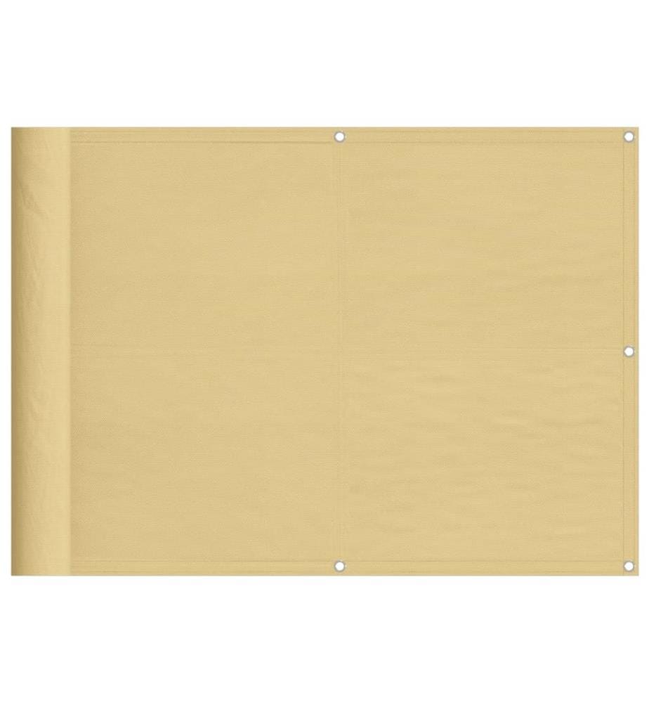 Balkonsichtschutz Sandfarben 75x600 cm 100 % Polyester-Oxford