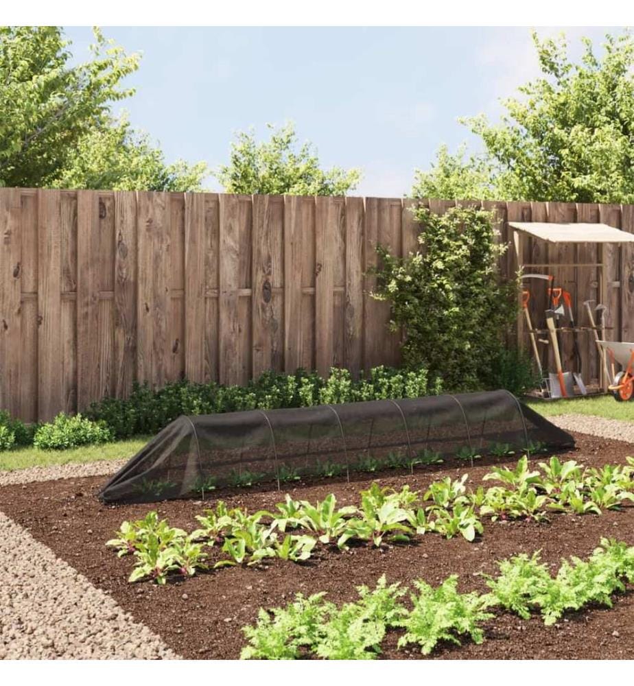 Netztunnel Schwarz 300x50x48,5 cm Stahl und Polyethylen