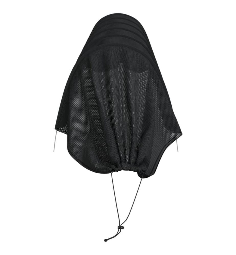 Netztunnel Schwarz 300x50x48,5 cm Stahl und Polyethylen