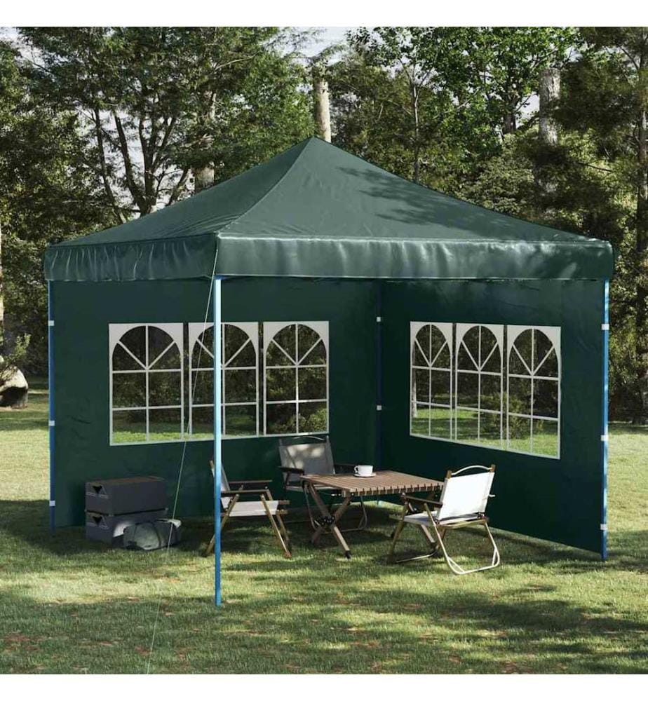 Paroi de tente de réception 2 pcs avec fenêtre PE Vert