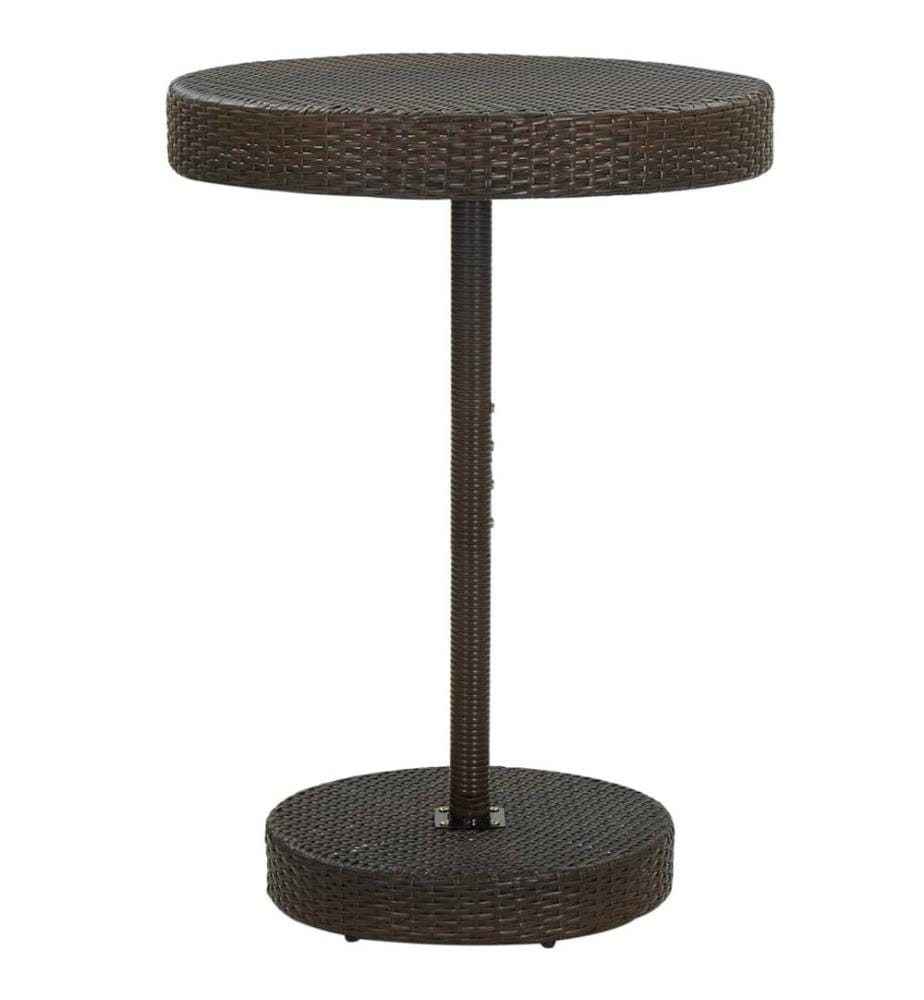 Gartentisch Braun 75,5x106 cm Poly Rattan