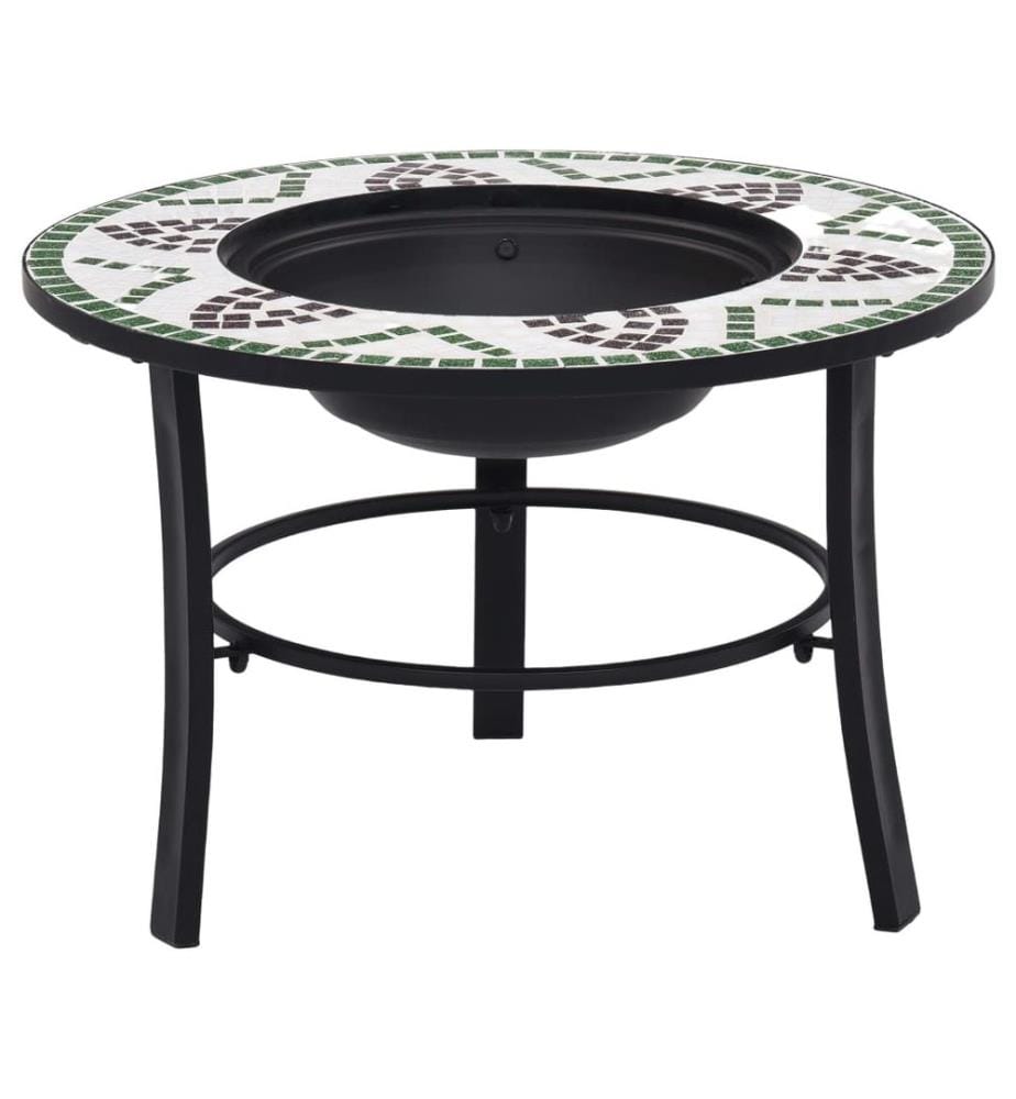 Feuerstelle Mosaik Keramik Grün 68 cm