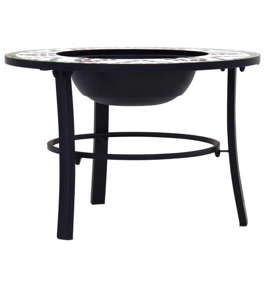 Feuerstelle Mosaik Keramik Grün 68 cm