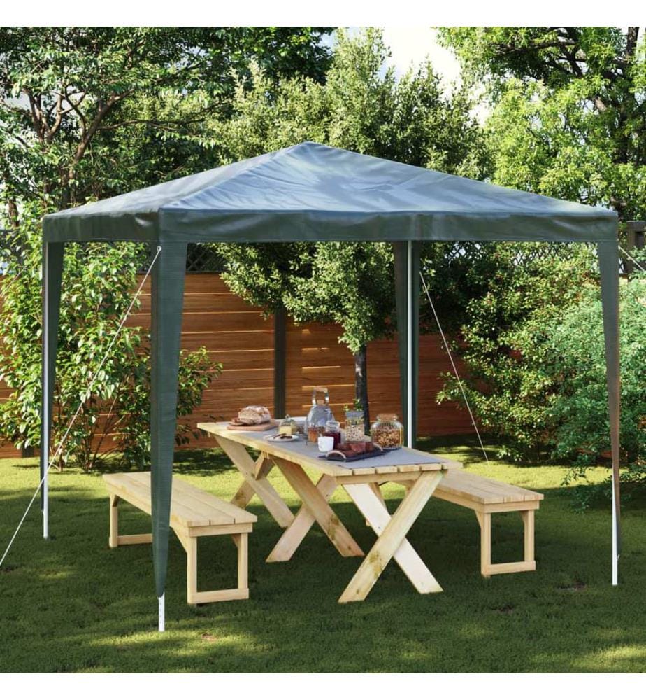 Tente de réception professionnelle 2,5x2,5 m Vert 90 g/m²