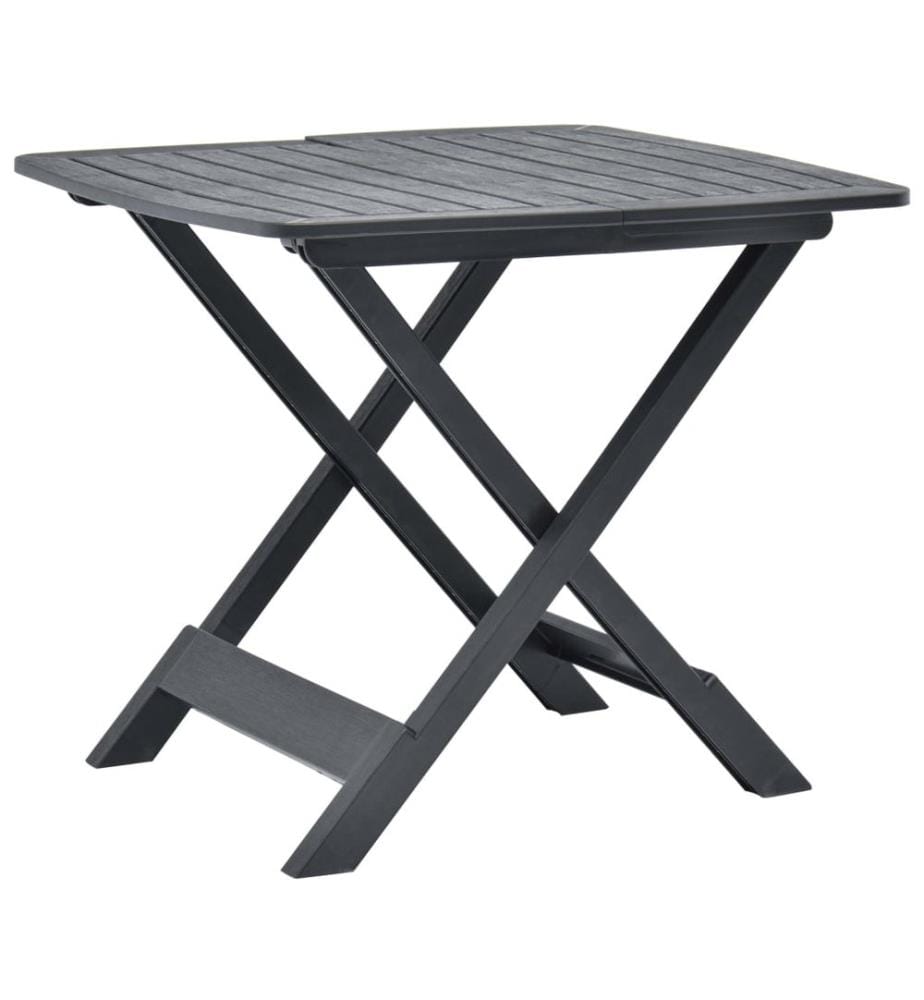 Gartentisch Klappbar Anthrazit 79x72x70 cm Kunststoff