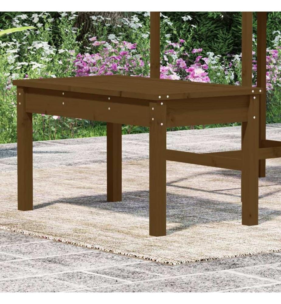 Gartenbank Honigbraun 80x44x45 cm Massivholz Kiefer
