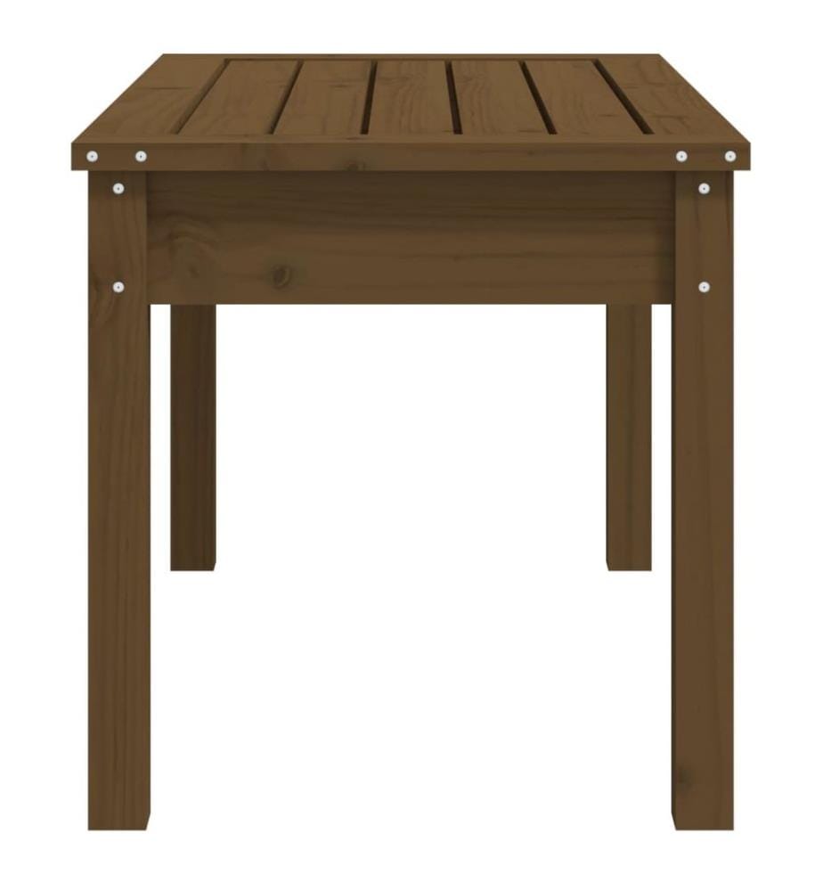 Gartenbank Honigbraun 80x44x45 cm Massivholz Kiefer