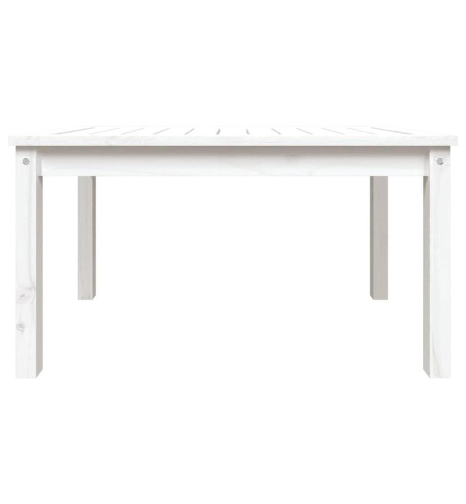 Gartentisch Weiss 82,5x50,5x45 cm Massivholz Kiefer
