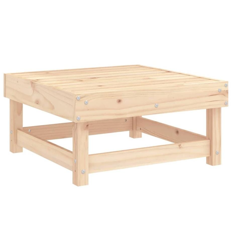 Gartenhocker mit Kissen Massivholz Kiefer