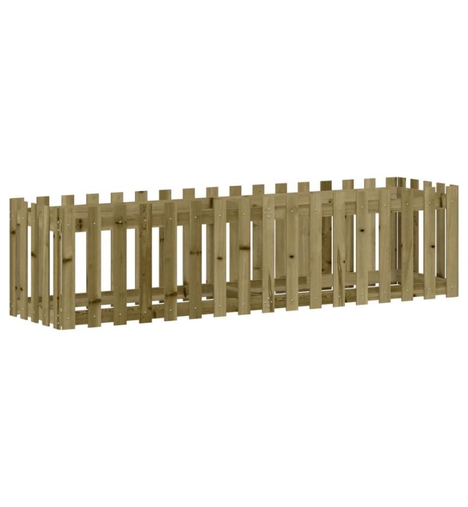 Lit surélevé de jardin design de clôture bois de pin imprégné