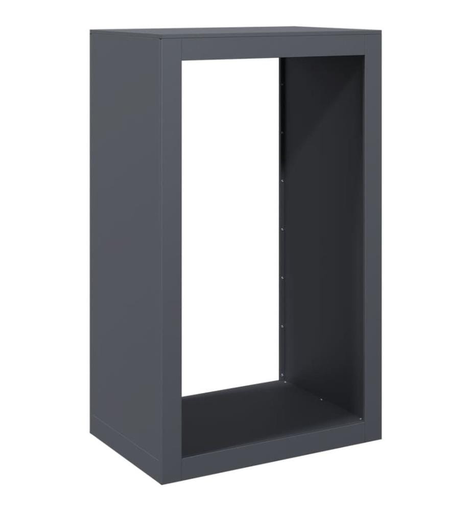 Portant de bois de chauffage anthracite 60x40x100 cm acier