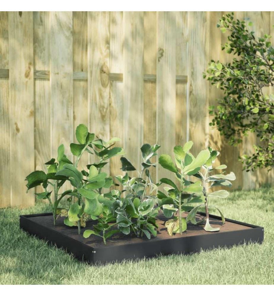 Hochbeet Anthrazit 100x100x18,5 cm Stahl