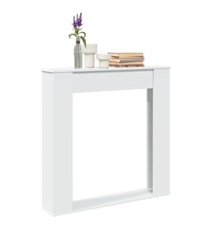Cadre de cheminée blanc 100x20x100 cm bois d'ingénierie