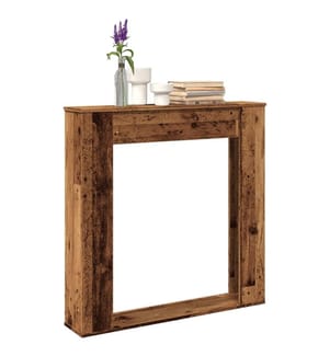 Cadre de cheminée vieux bois 100x20x100 cm bois d'ingénierie