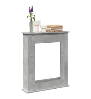 Cadre de cheminée gris béton 75x20x87,5 cm bois d'ingénierie