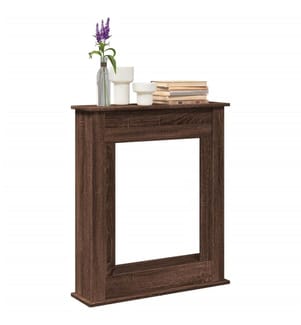 Cadre de cheminée chêne marron 75x20x87,5 cm bois d'ingénierie