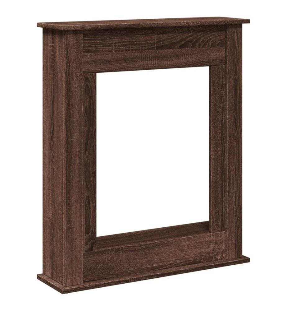 Kaminumrandung Braun Eichen-Optik 75x20x87,5 cm Holzwerkstoff
