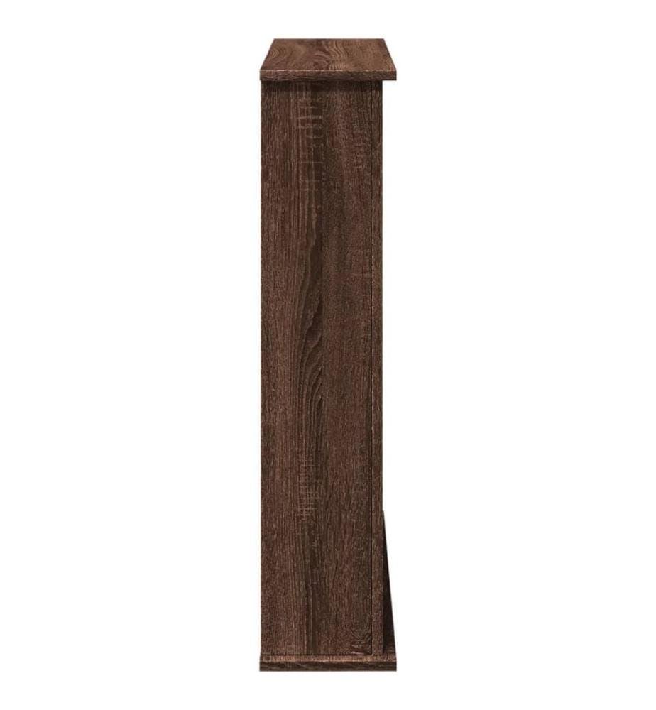 Kaminumrandung Braun Eichen-Optik 75x20x87,5 cm Holzwerkstoff