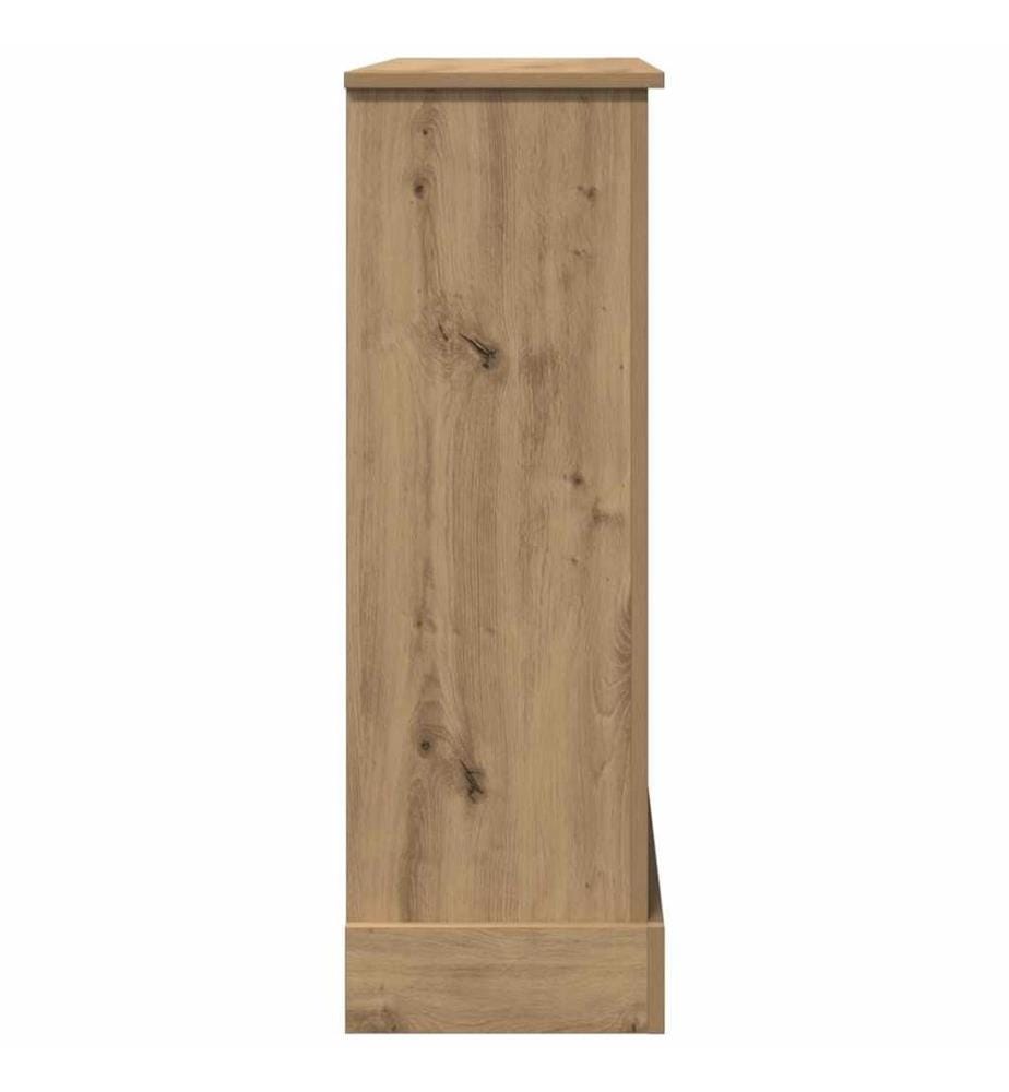 Kaminumrandung Artisan-Eiche 90x30x90 cm Holzwerkstoff
