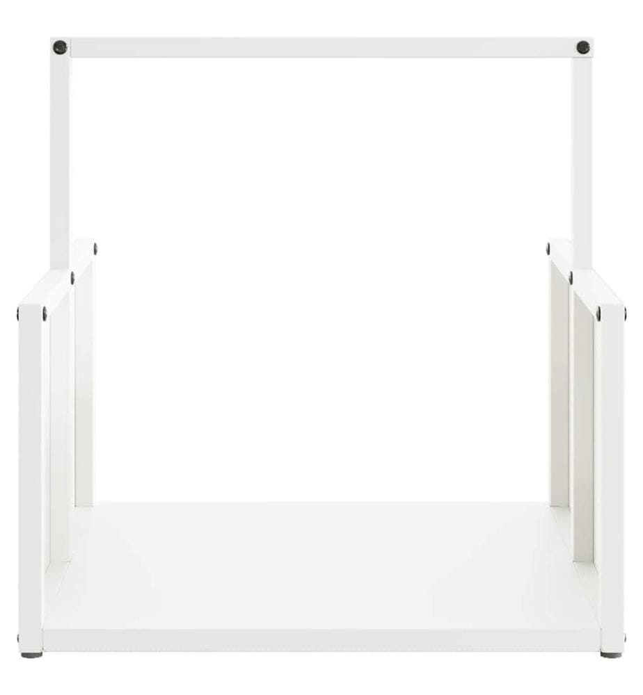 Portant de bois chauffage blanc 40x40x40 cm