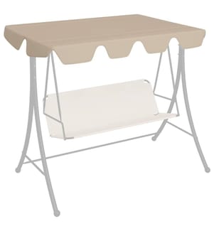 Ersatzdach für Hollywoodschaukel Beige 150/130x105/70 cm