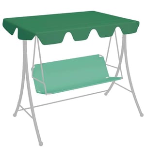 Ersatzdach für Hollywoodschaukel Grün 150/130x105/70 cm