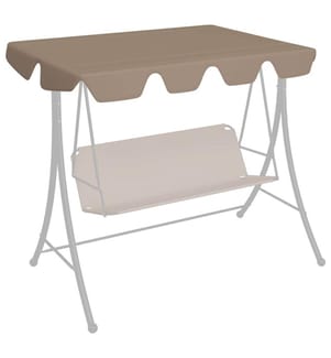 Ersatzdach für Hollywoodschaukel Taupe 150/130x105/70 cm