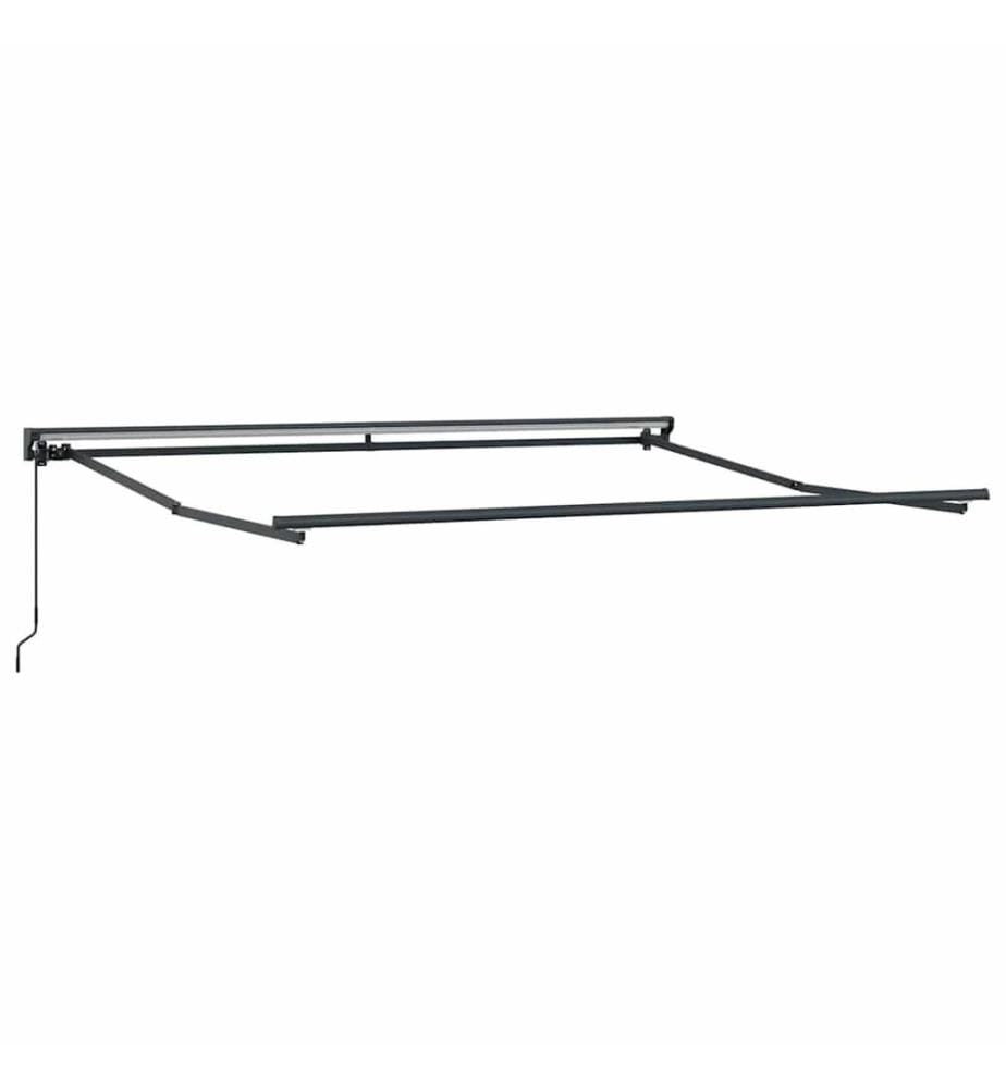 Markisenrahmen Verstellbar Anthrazit 3,5 x 2,5 m Stahl
