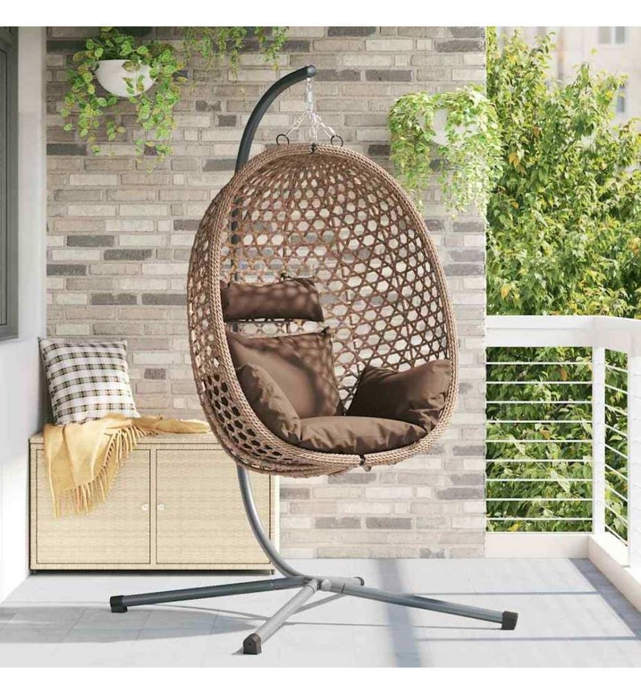 Chaise suspendue Café 104 x 100 x 191 cm polyrotin