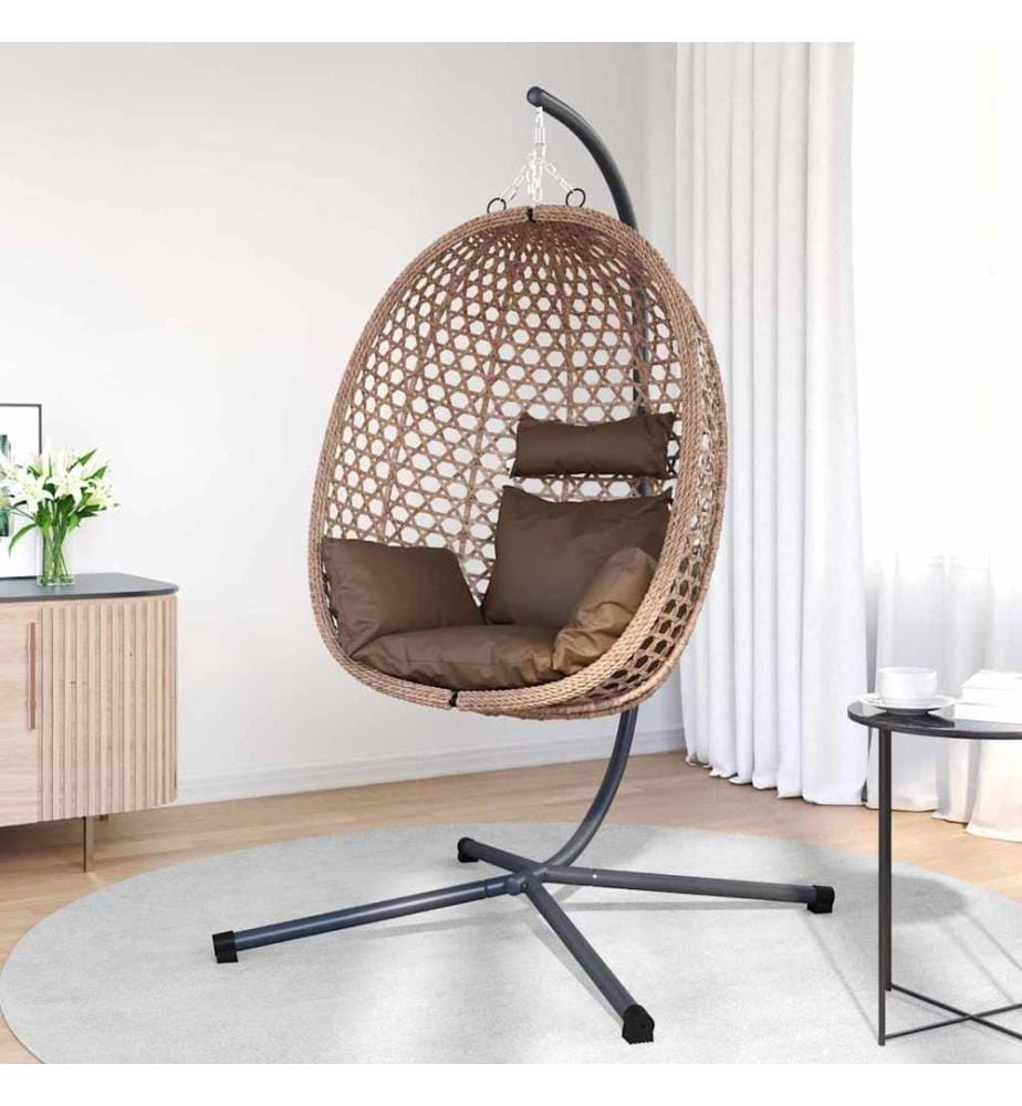 Chaise suspendue Café 104 x 100 x 191 cm polyrotin