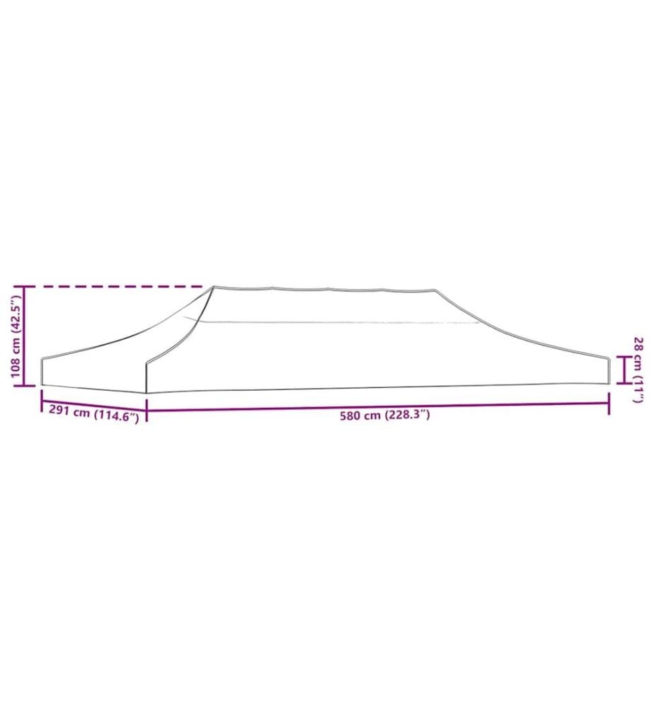 Partyzeltdach 3x6 m Anthrazit