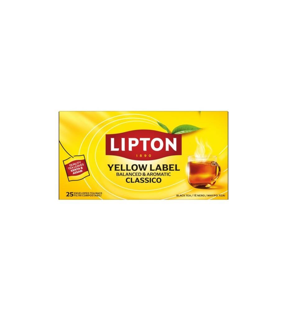LIPTON - Teebeutel Yellow Label Schwarztee 25 Stück