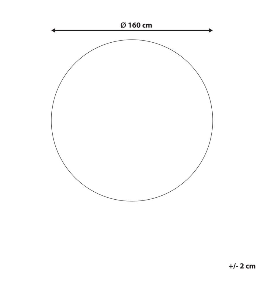 Outdoorteppich SOLAPUR Grau ø 160 cm