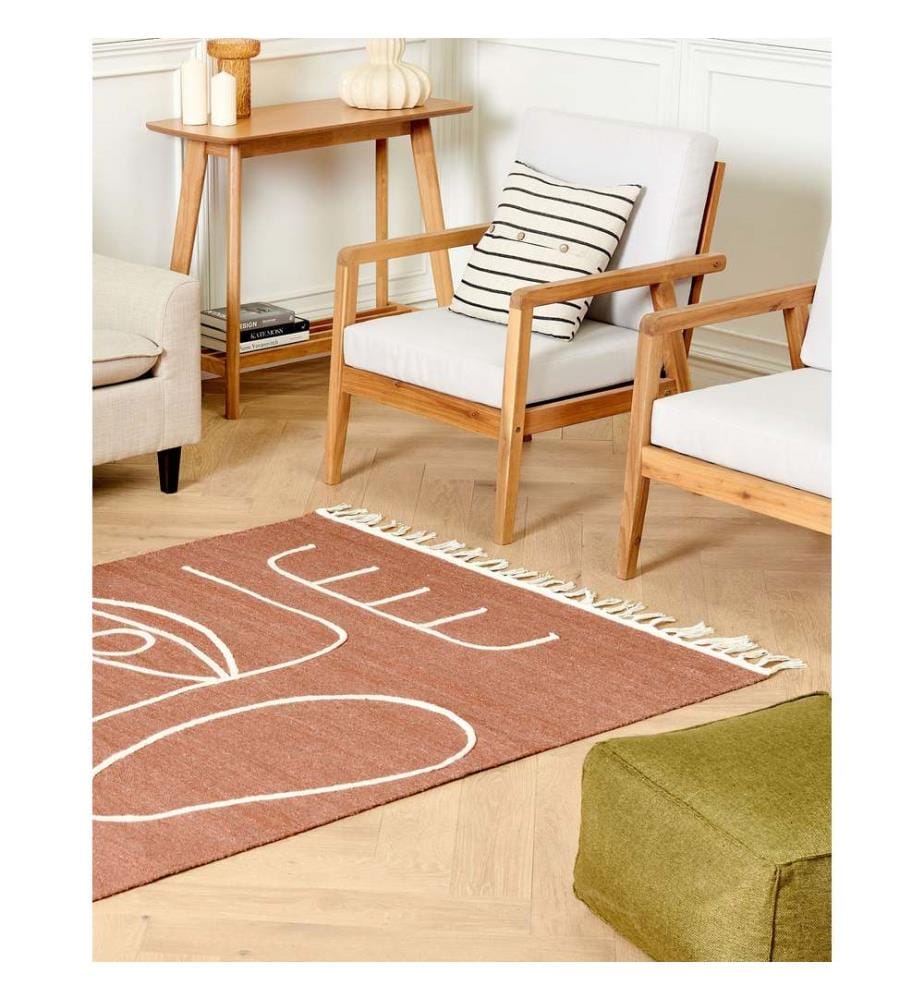 Outdoorteppich YAVU Hellrot 140 x 200 cm