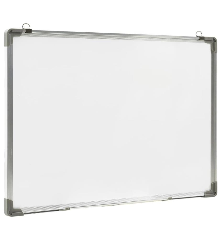 Tableau blanc magnétique effaçable à sec Blanc 90x60 cm Acier