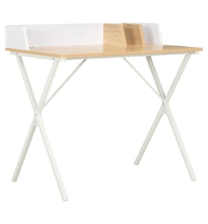 Schreibtisch Weiss und Natur 80x50x84 cm